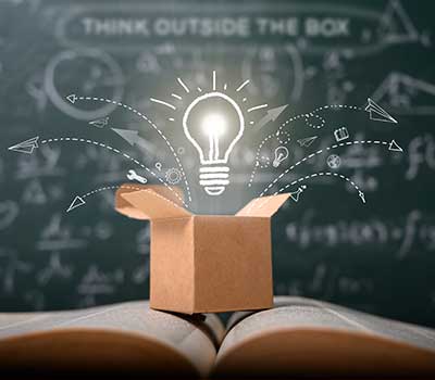 THINKING OUTSIDE THE BOX
							Design & Creative