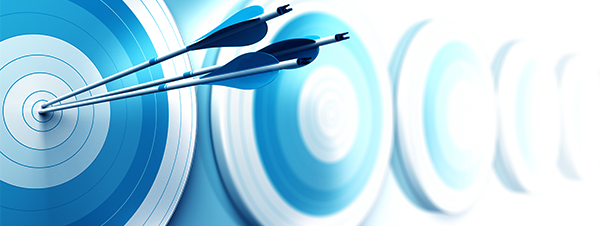 Arrows hitting the center of a bullseye.